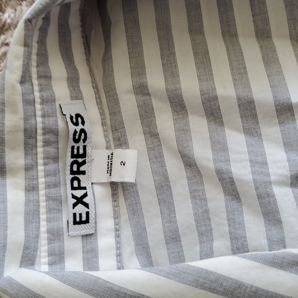 Express Striped Button-up Collared Dress - Picture 3 of 6